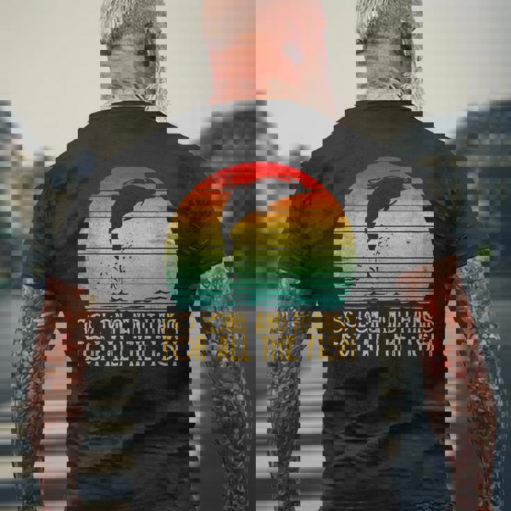 So Long And Thanks For All The Fish ビンテージtシャツ メンズTシャツ バックプリント 高齢者への贈り物