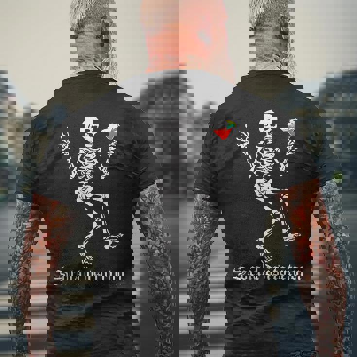 Social Distortions スケルトン ドリンクパーティー ミニマリスト メンズTシャツ バックプリント 高齢者への贈り物
