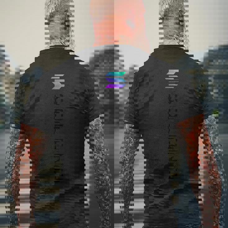 Solanaolロゴ暗号ブロックチェーン メンズTシャツ バックプリント 高齢者への贈り物