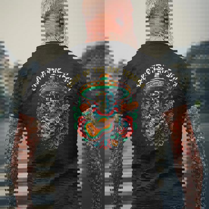 Soup Of The Day テキーラ アルコール テキーラ ドリンカー メンズTシャツ バックプリント 高齢者への贈り物