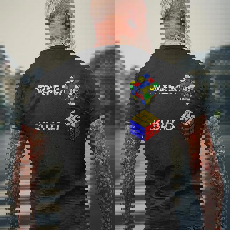 Speed Cubing Master パズル 3X3 算数キューブゲーム ルービックキューブ メンズTシャツ バックプリント 高齢者への贈り物