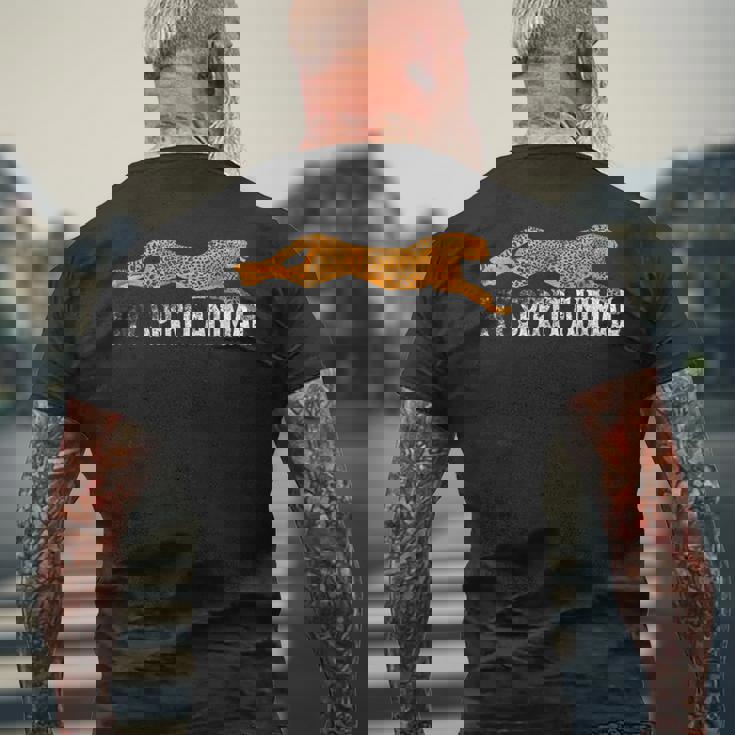 Spirit Animal チーターtシャツ ファストアフリカンキャットシルエット メンズTシャツ バックプリント 高齢者への贈り物