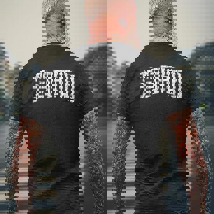 Stanford California Ca ビンテージ アスレチック スポーツデザイン メンズTシャツ バックプリント 高齢者への贈り物