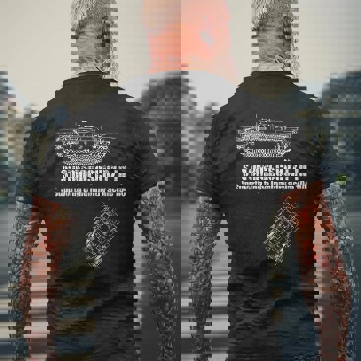Sturmgeschutz Iiitug3ドイツ軍wehrmacht突撃砲 メンズTシャツ バックプリント 高齢者への贈り物