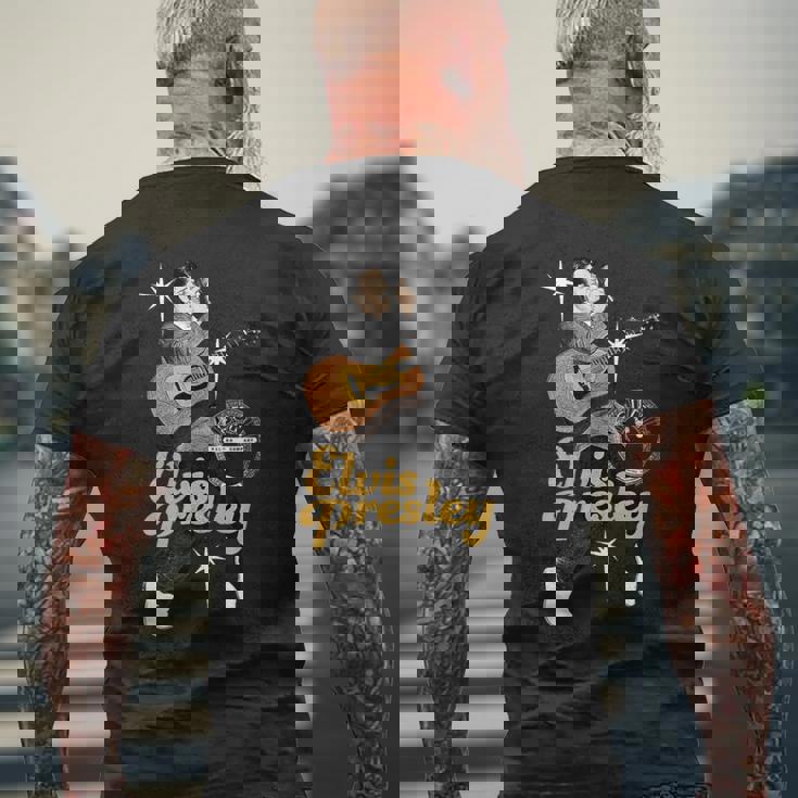 Sun Records X エルビス・プレスリー ダンシングウィズ・スターズ メンズTシャツ バックプリント 高齢者への贈り物