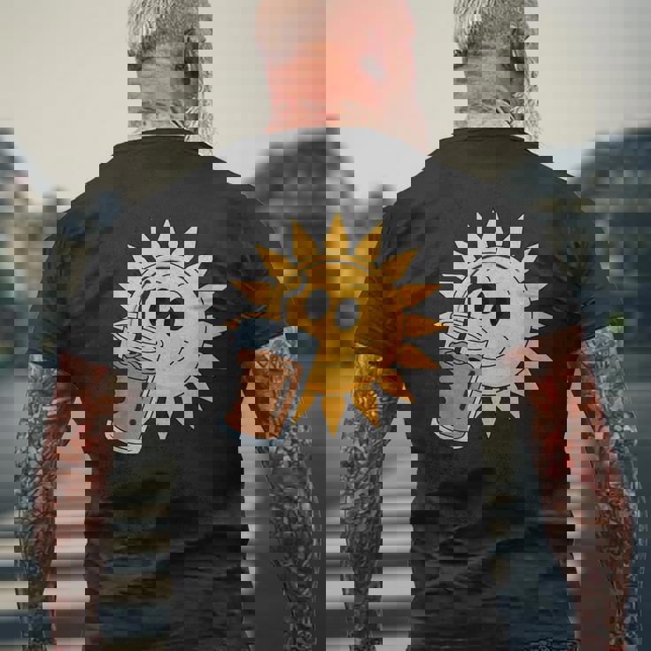 Sunshine Drink アイスコーヒー 楽しい メンズTシャツ バックプリント 高齢者への贈り物