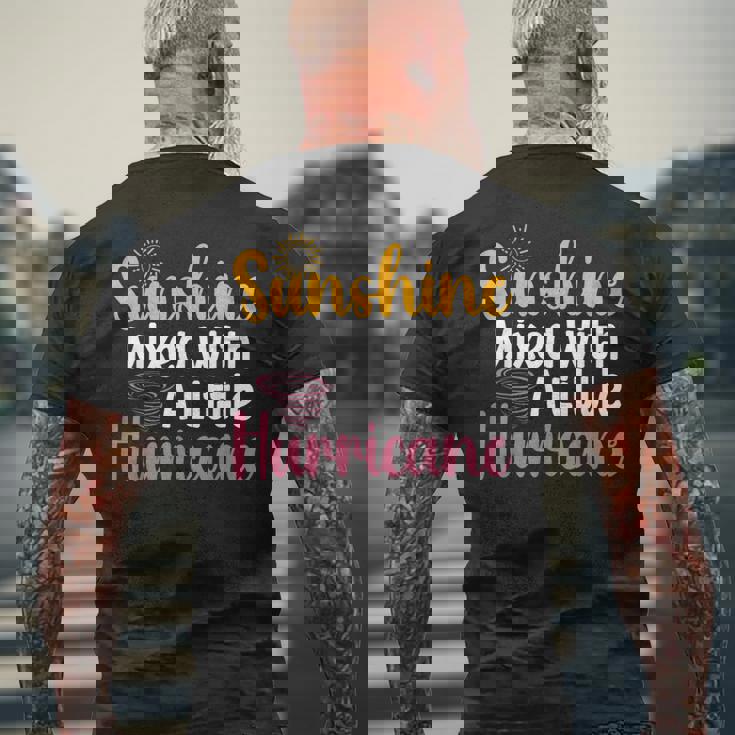 Sunshine Mix With A Little Hurricane 面白い皮肉な引用 メンズTシャツ バックプリント 高齢者への贈り物