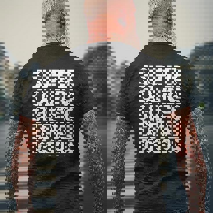 Supercalifragilisticexpiallegetic メンズTシャツ バックプリント 高齢者への贈り物