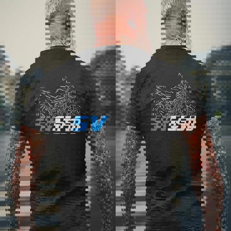 Sv650 2016-2025 ストリートバイクライダー、オートバイ用。 メンズTシャツ バックプリント 高齢者への贈り物