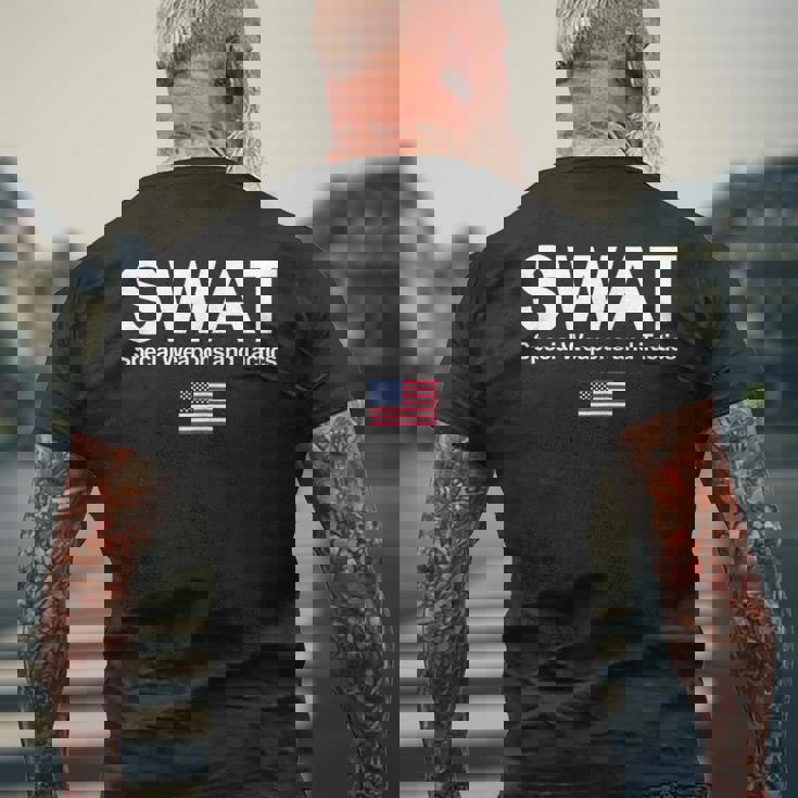 Swat シャツ Unitedpecial Police Usa フラッグ 胸ロゴ メンズTシャツ バックプリント 高齢者への贈り物