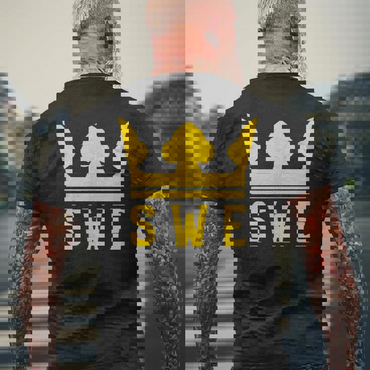 Swe With A Royal Crown スウェーデン メンズTシャツ バックプリント 高齢者への贈り物