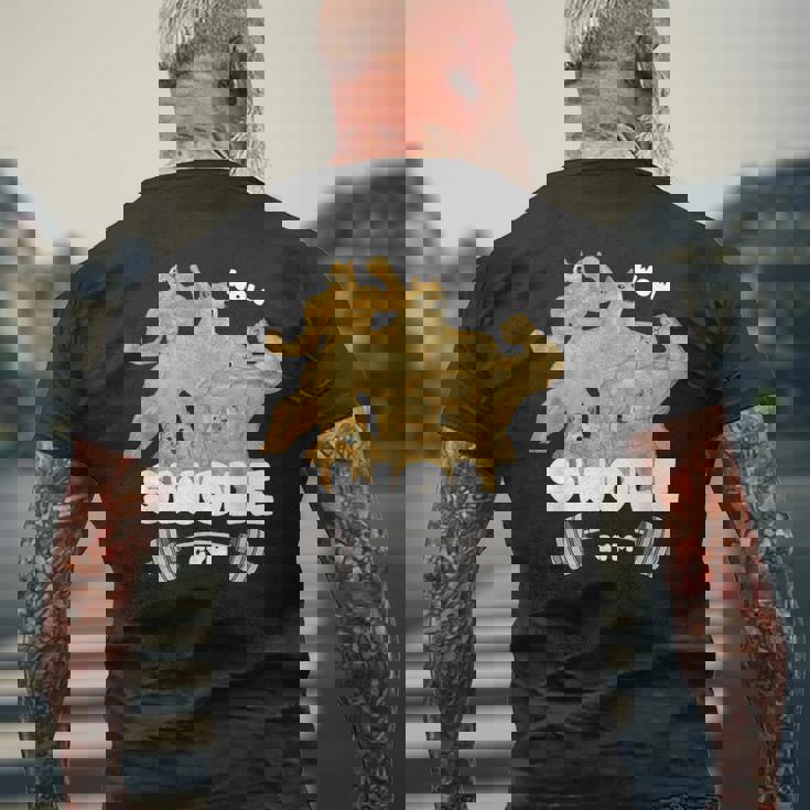 Swole Gymwole Doge Meme Buff Doge Meme メンズTシャツ バックプリント 高齢者への贈り物