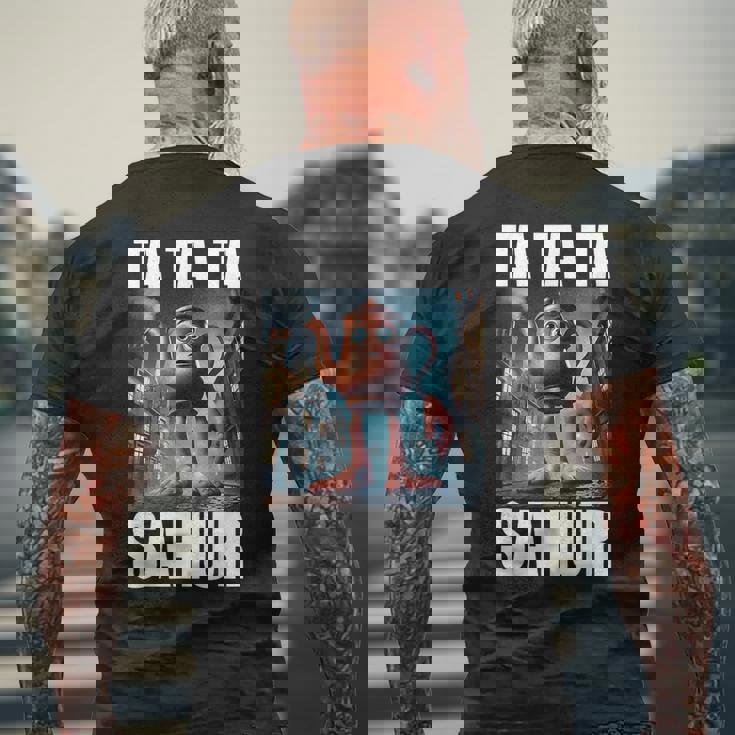 Ta Ta Taahur-イタリアのブレインロットミーム メンズTシャツ バックプリント 高齢者への贈り物