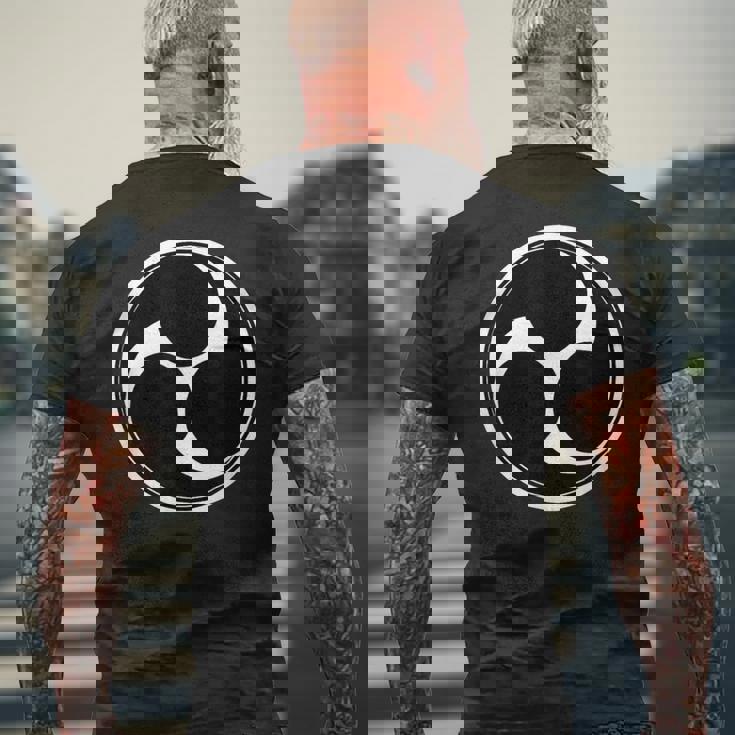 Taiko 太鼓みつどもえブラックグラフィック メンズTシャツ バックプリント 高齢者への贈り物