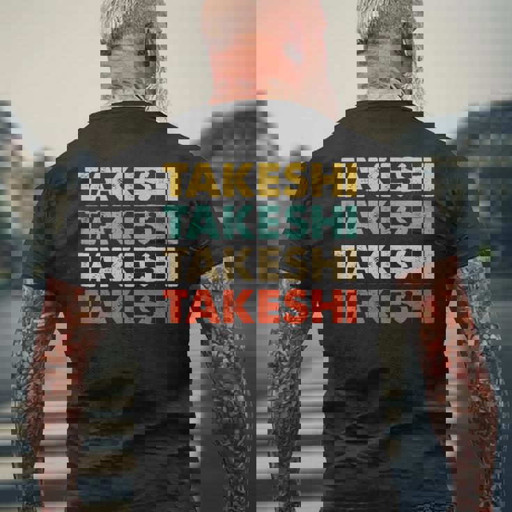 Takeshi 武 メンズTシャツ バックプリント 高齢者への贈り物