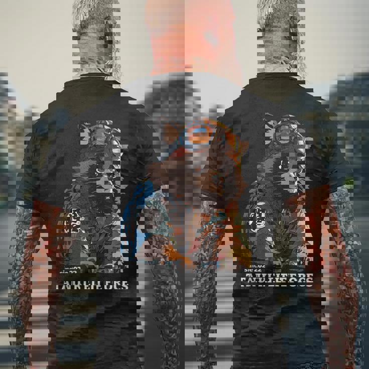 Tanuki Elite Forces No1 タヌキ精鋭部隊 漢字 動物 かわいい狸 たぬき おもしろ アニマル メンズTシャツ バックプリント 高齢者への贈り物