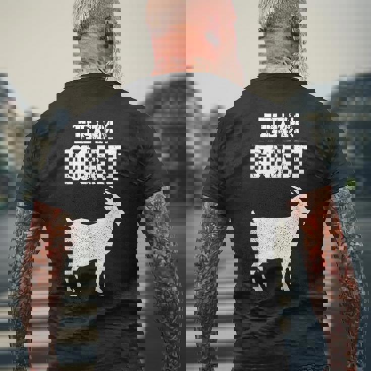 Team Goat Farm 動物 ヤギ好き メンズTシャツ バックプリント 高齢者への贈り物