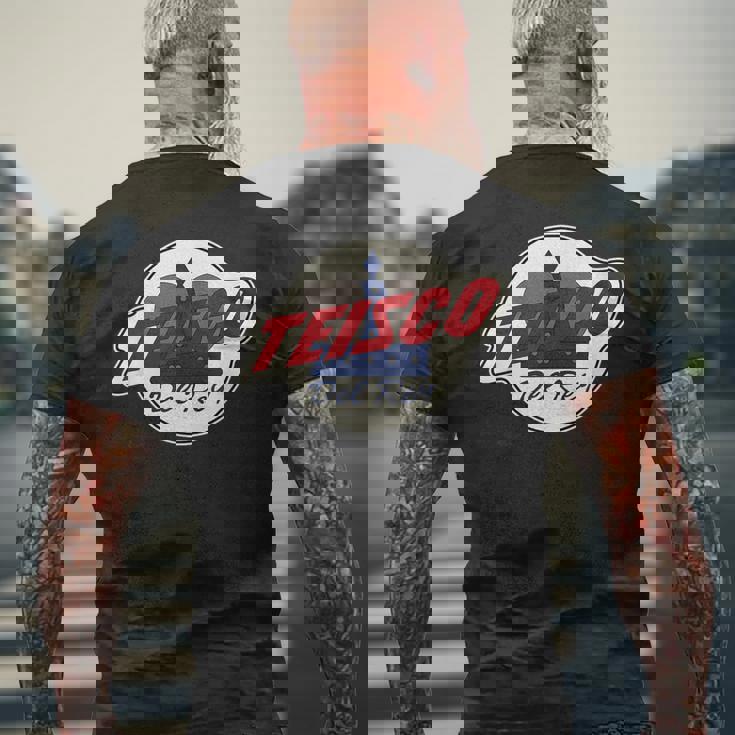 Teisco ビンテージロゴ メンズTシャツ バックプリント 高齢者への贈り物