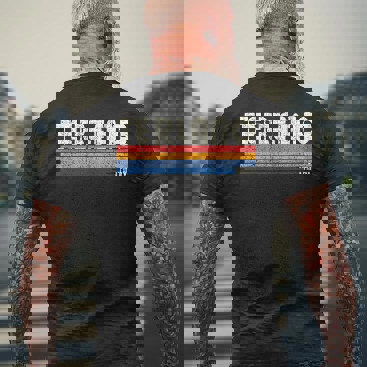 Terlano、イタリア レトロ 70年代80年代スタイル メンズTシャツ バックプリント 高齢者への贈り物