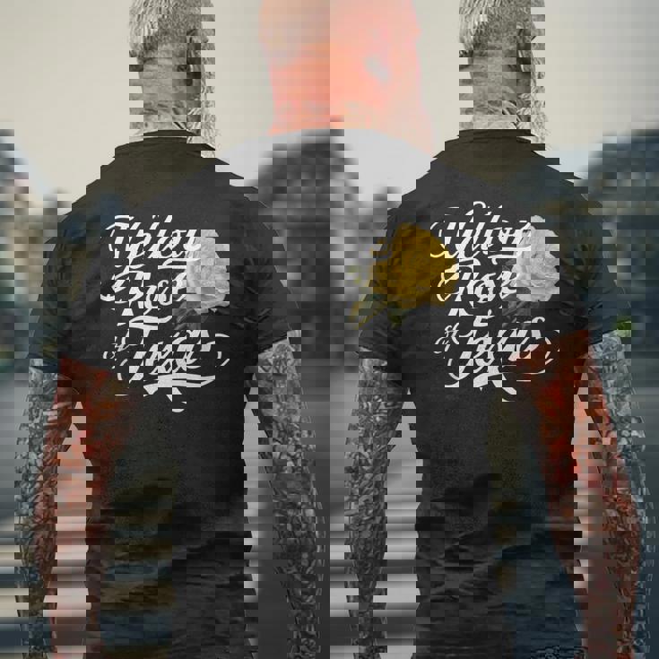 Texasイエローローズイエローローズ メンズTシャツ バックプリント 高齢者への贈り物