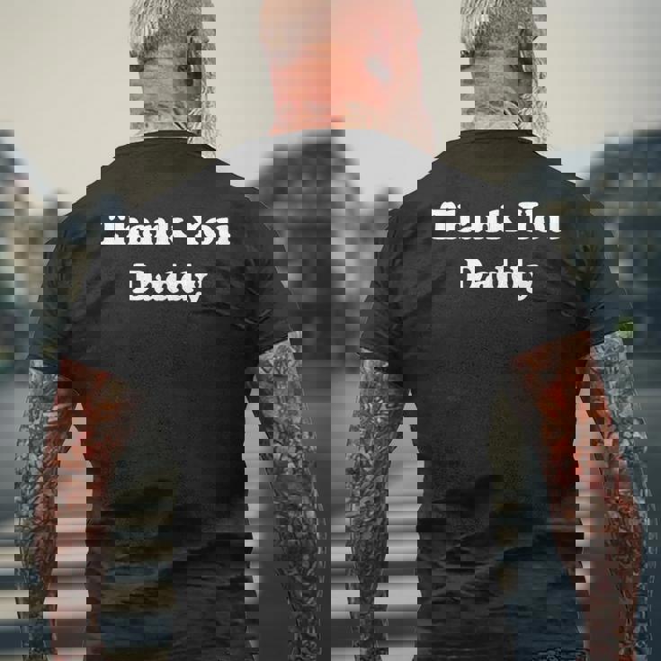 Thank You Daddy Naughty アダルトユーモア メンズTシャツ バックプリント 高齢者への贈り物