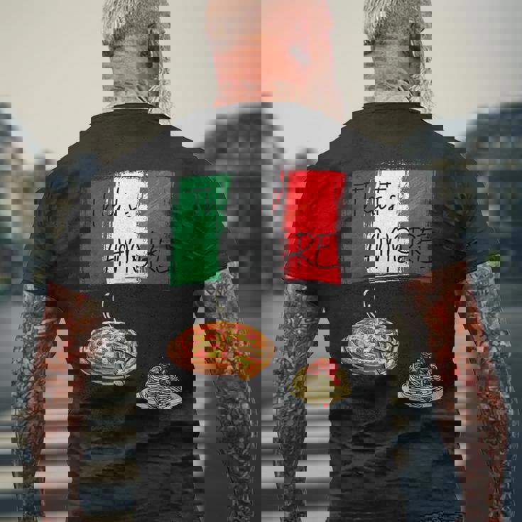 That's Amore ピザ パスタ好き イタリア料理 イタリア国旗 メンズTシャツ バックプリント 高齢者への贈り物