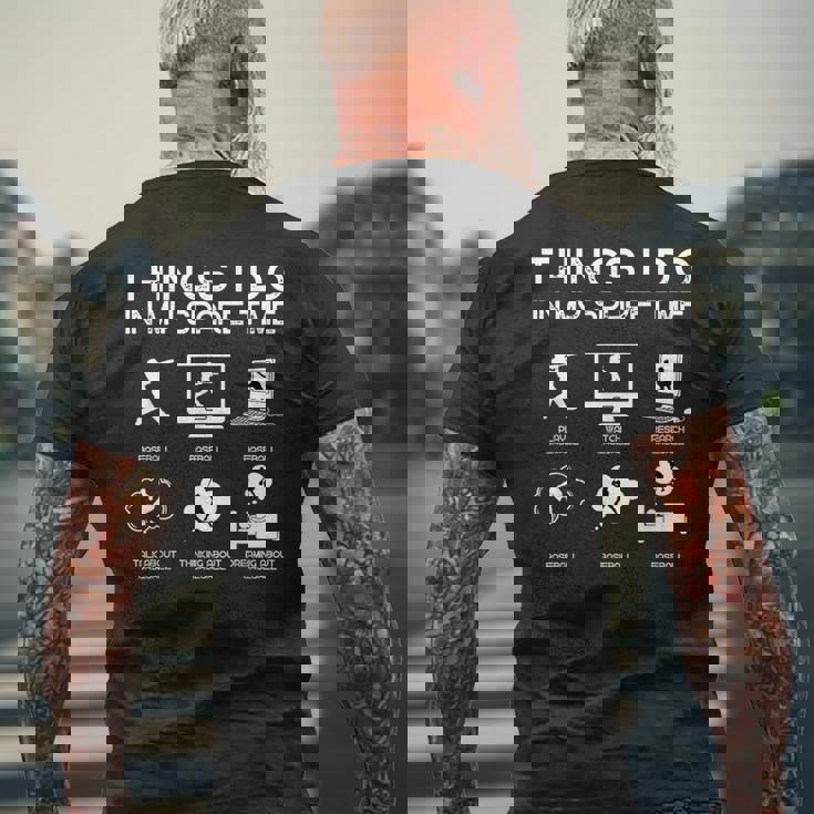 Things I Do In Mypare Time 面白い野球愛好家 メンズTシャツ バックプリント 高齢者への贈り物