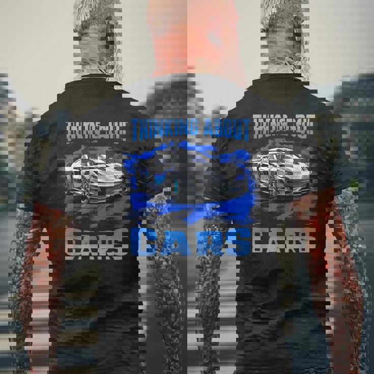 Thinking About Cars スー スポーツカー エキゾチック コンセプト ボーイズ メンズTシャツ バックプリント 高齢者への贈り物