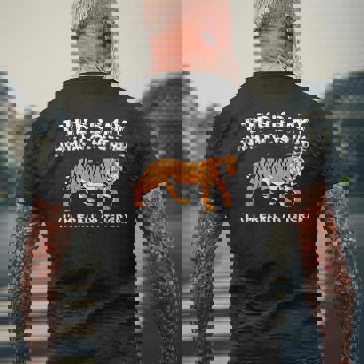 This Is My Human コスチューム I'm Really A Tiger かわいいタイガー メンズTシャツ バックプリント 高齢者への贈り物