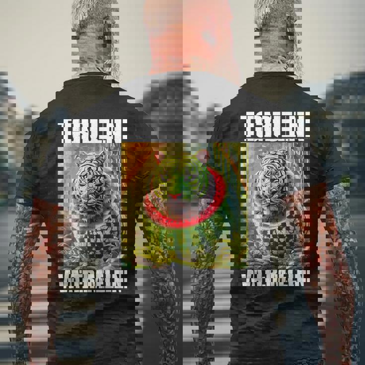 Tigrullini Watermellini イタリアンブレインロットミーム メンズTシャツ バックプリント 高齢者への贈り物