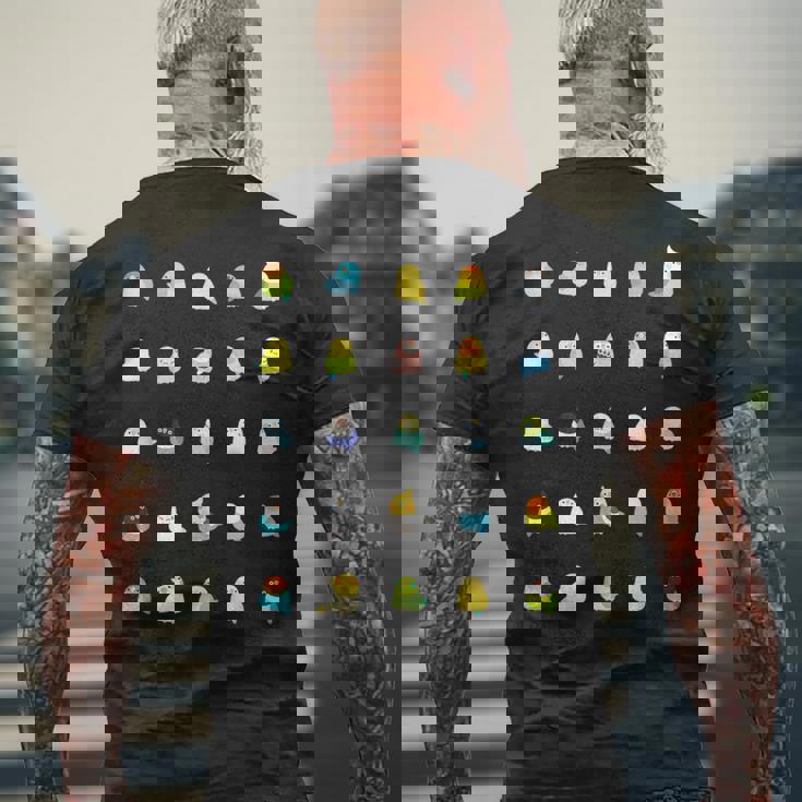 Tiny Birdies インコ メンズTシャツ バックプリント 高齢者への贈り物