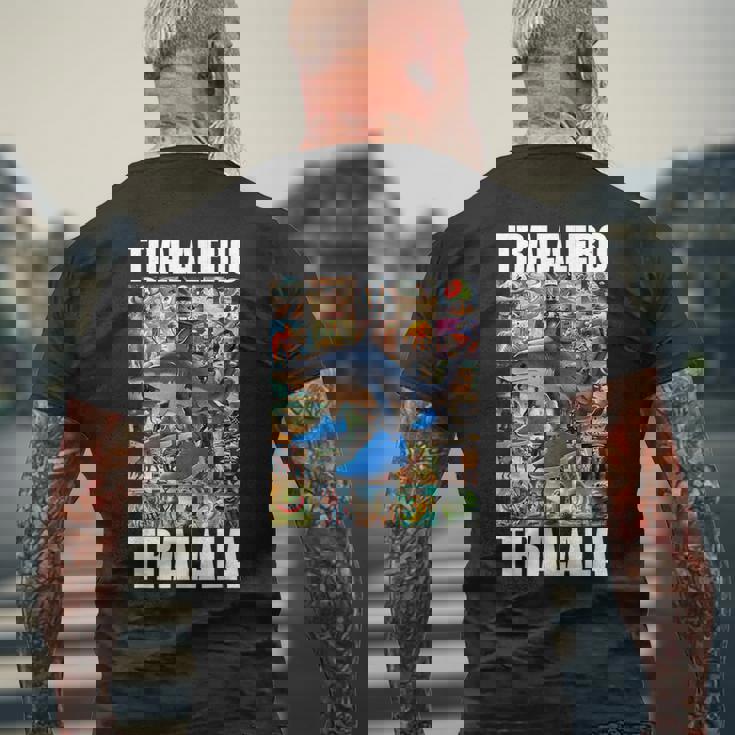 Tralalero Tralala イタリアンブレインロットミーム メンズTシャツ バックプリント 高齢者への贈り物