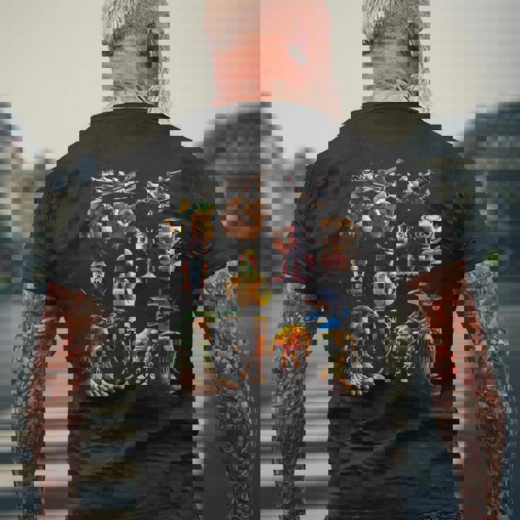 Tralalero トラララ ボンバルディーノ クロコディロ イタリアン ブレイン ミーム メンズTシャツ バックプリント 高齢者への贈り物