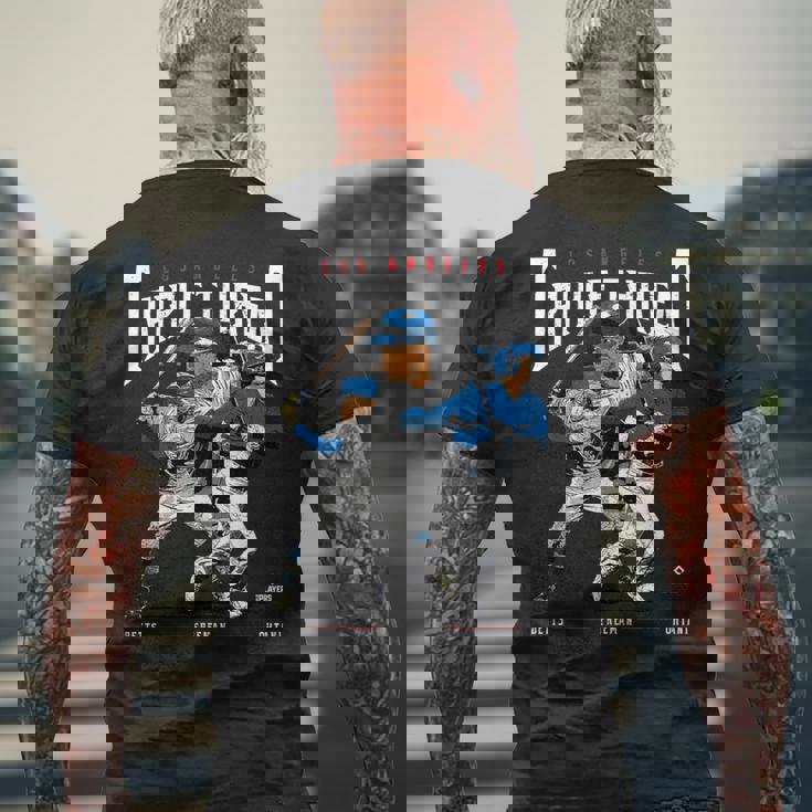 Triple Threat Ohtani Betts Freeman Los Angeles Mlbpa メンズTシャツ バックプリント 高齢者への贈り物