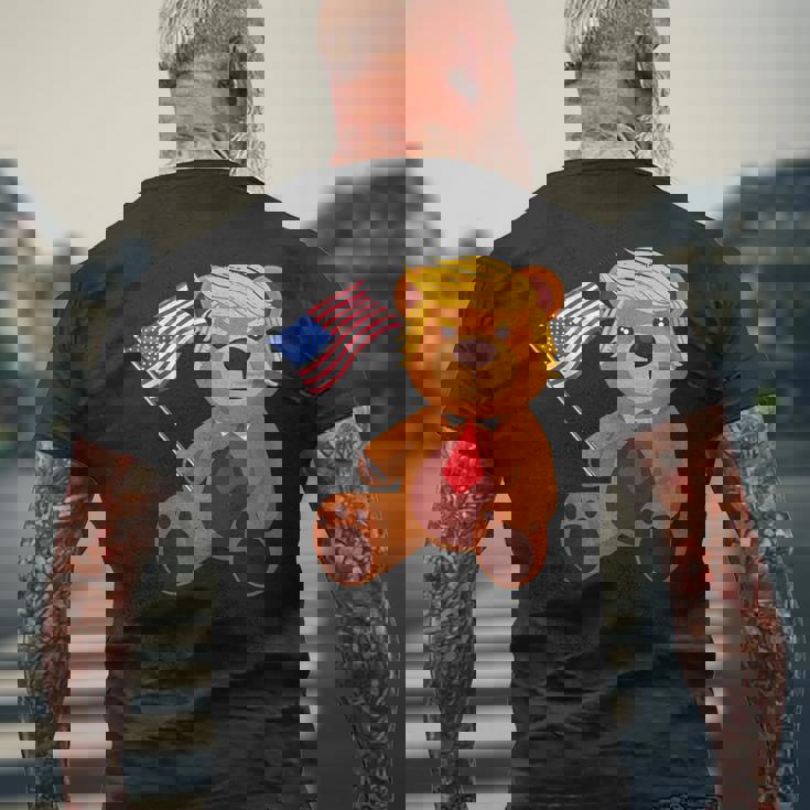 Trumpy Bear Trump 24 トランプ大統領選挙 2024 メンズTシャツ バックプリント 高齢者への贈り物