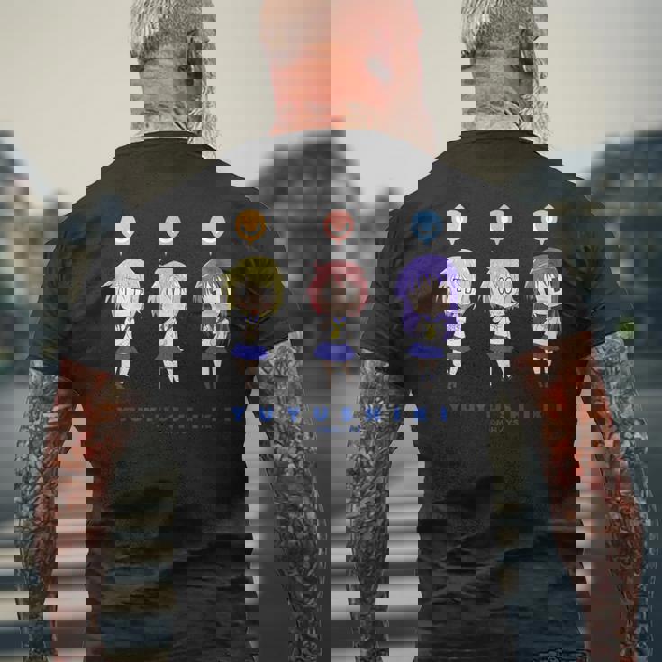 Tvアニメ「ゆゆ式」10周年記念 ＜ちびキャラデフォルメ＞ メンズTシャツ バックプリント 高齢者への贈り物