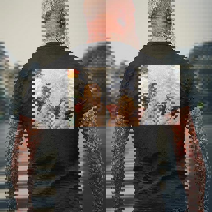 Two Angels Cherubs システィーナ メンズTシャツ バックプリント 高齢者への贈り物