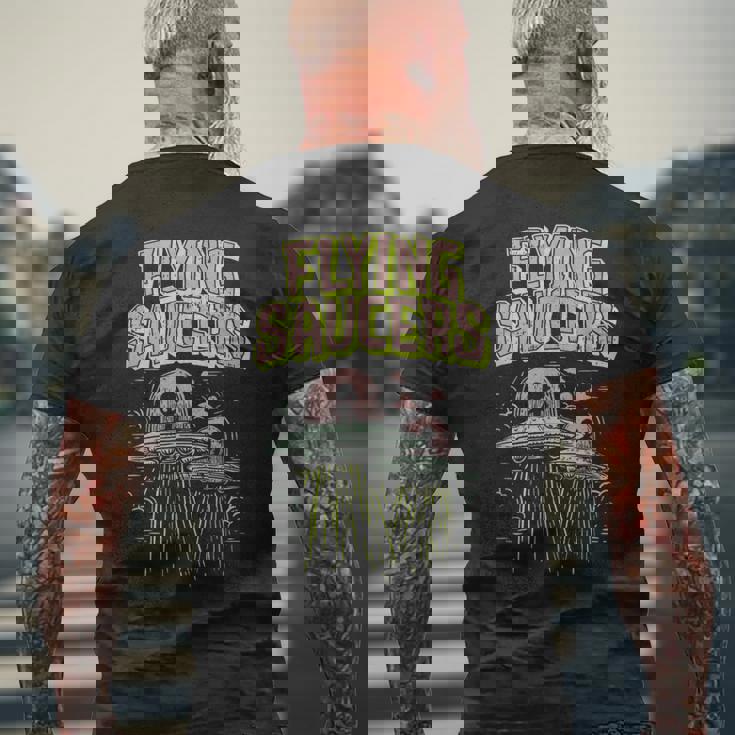 Ufo ロズウェルエイリアン空飛ぶ円盤おれは去りたい メンズTシャツ バックプリント 高齢者への贈り物