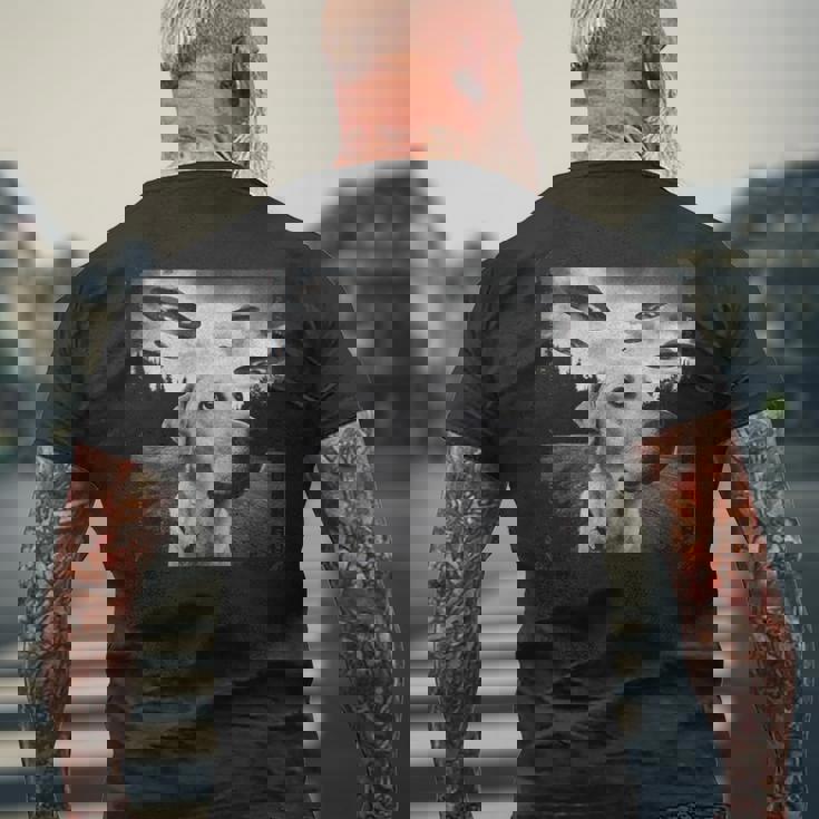 Ufo 遭遇 黄色 実験犬 自撮り 写真 エイリアンの侵略 メンズTシャツ バックプリント 高齢者への贈り物