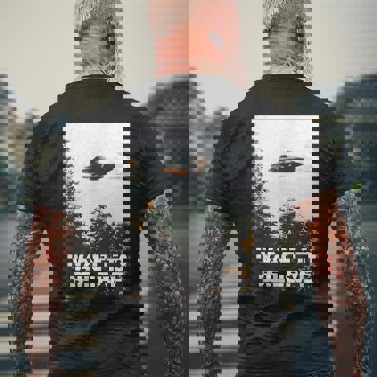 Ufoシャツ I Want To Believe Alien Ufotシャツ メンズTシャツ バックプリント 高齢者への贈り物