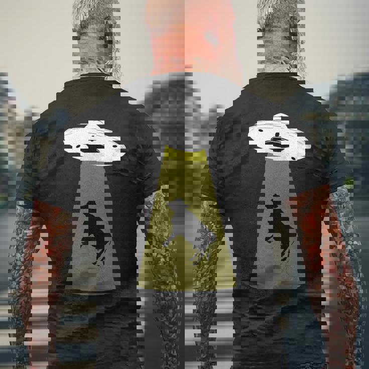 Ufo牛誘拐シャツ メンズTシャツ バックプリント 高齢者への贈り物