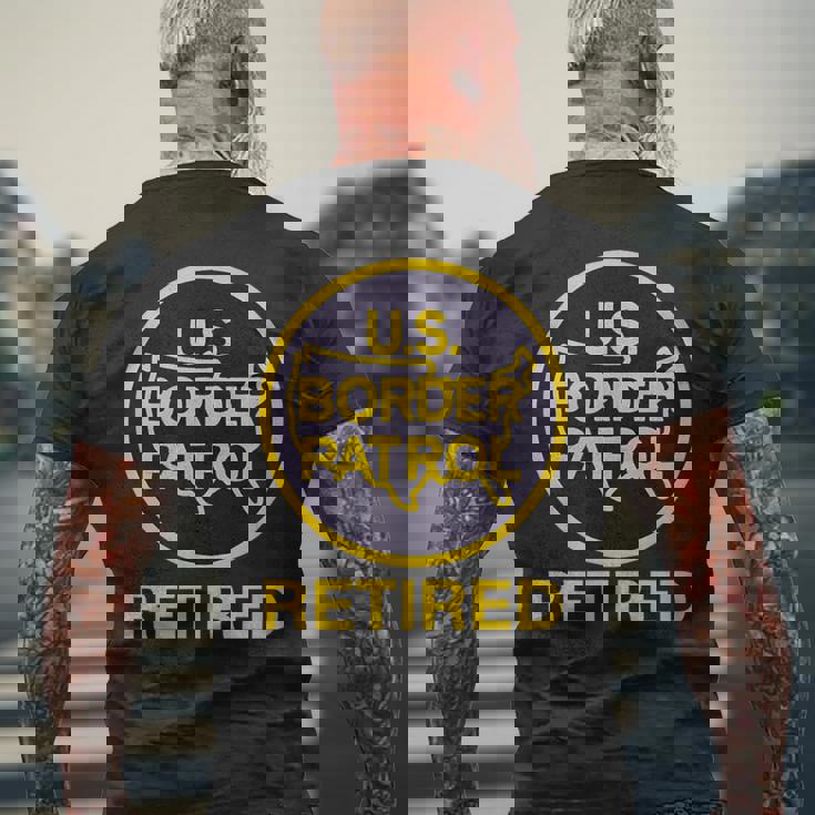 US ボーダー パトロール 退職 面白い アメリカン 愛国心 ユーモア メンズTシャツ バックプリント 高齢者への贈り物