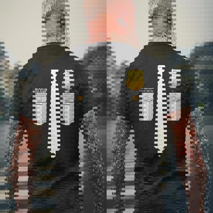 Usa 刑務所警備員コスチューム 矯正ガードユニフォーム メンズTシャツ バックプリント 高齢者への贈り物