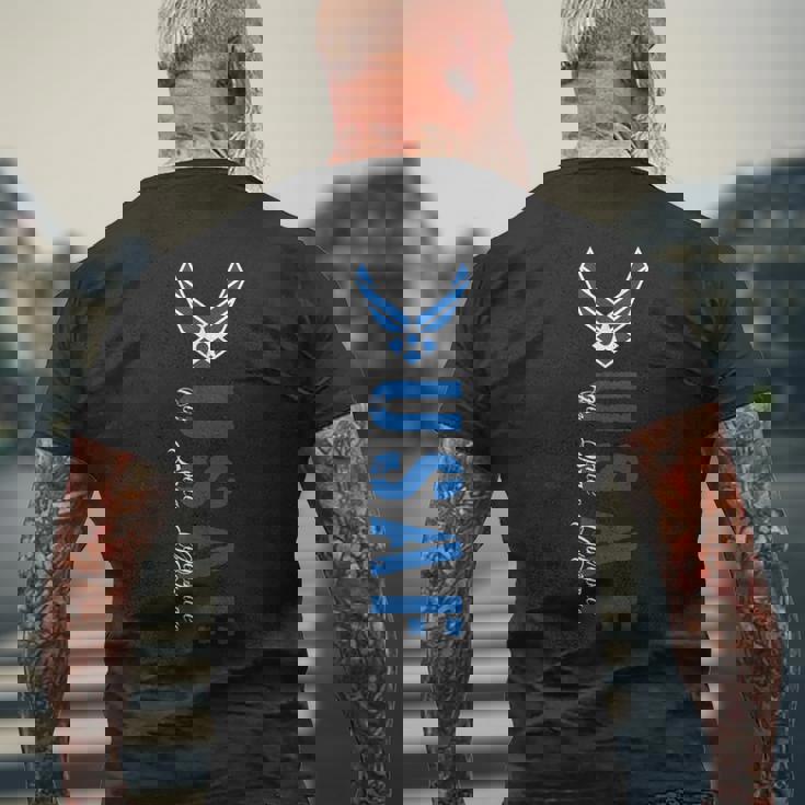 Usaf エアスペース サイバースペース メンズTシャツ バックプリント 高齢者への贈り物