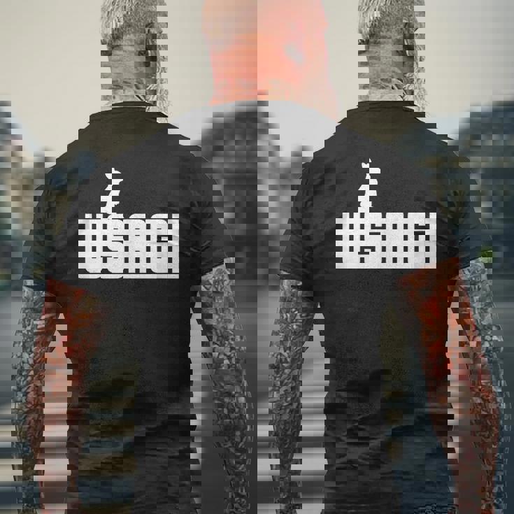 Usagi うさぎ好き ウサギ好き ウサギの飼い主 うさぎの飼い主 ウサギ飼い うさぎ飼い 兎の飼い主 兎 ウサギ メンズTシャツ バックプリント 高齢者への贈り物