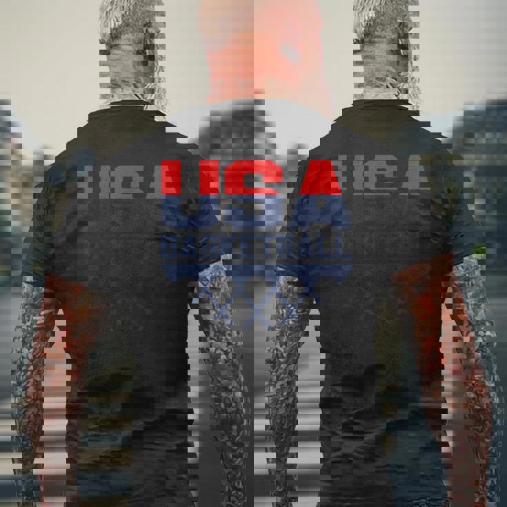 Usaチームスポーツバスケットボール メンズTシャツ バックプリント 高齢者への贈り物