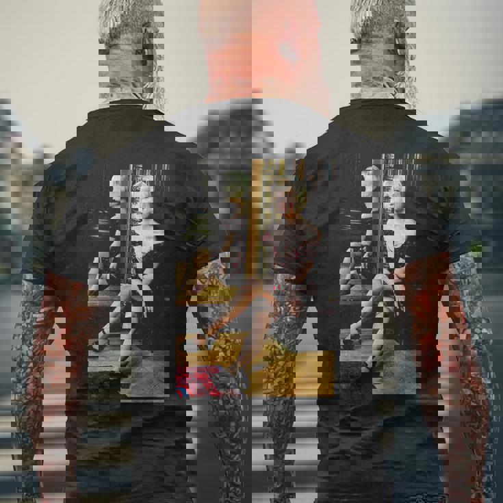 Usポップスター、シンディ・ローパー1993年撮影。 メンズTシャツ バックプリント 高齢者への贈り物