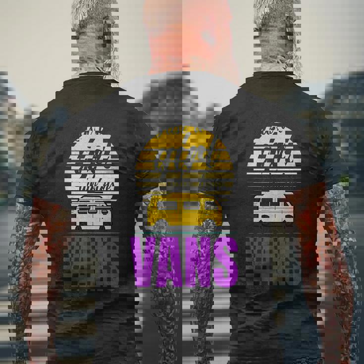 Van Life サンサーファーガールanlife バンを愛する少女 メンズTシャツ バックプリント 高齢者への贈り物