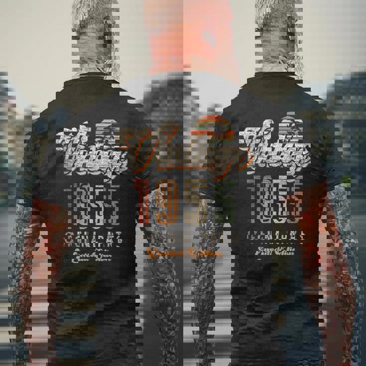 Vintage 1955年 限定版 誕生70周年記念パームス レトロ メンズTシャツ バックプリント 高齢者への贈り物