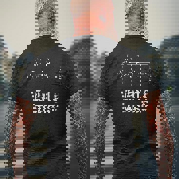 Want A Boost おもしろ電気エンジニア 電気技師 サーキット メンズTシャツ バックプリント 高齢者への贈り物